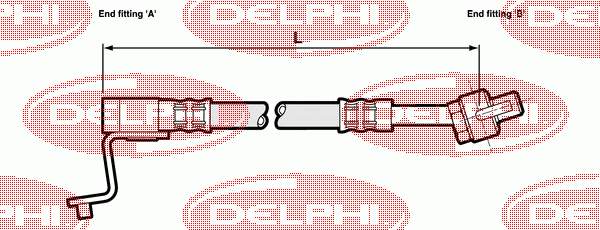 LH6030 Delphi tubo flexible de frenos delantero izquierdo