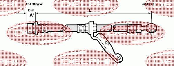 LH6033 Delphi latiguillo de freno delantero