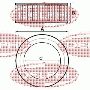 AF0193 Delphi filtro de aire