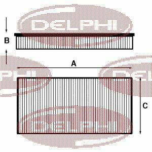 AF0208 Delphi filtro de aire