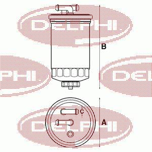 HDF506 Delphi Filtro de gasolina