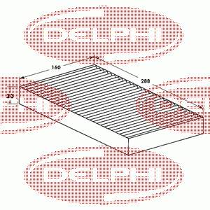 TSP0325009 Delphi filtro habitáculo