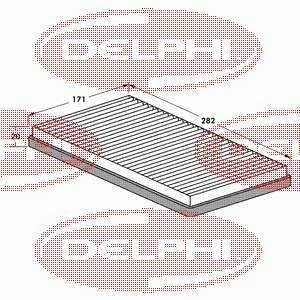 TSP0325021 Delphi filtro habitáculo