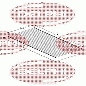 TSP0325026 Delphi filtro habitáculo