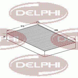 TSP0325040 Delphi filtro de habitáculo