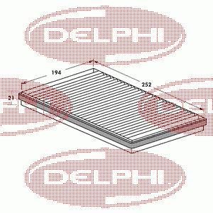 TSP0325072 Delphi filtro habitáculo