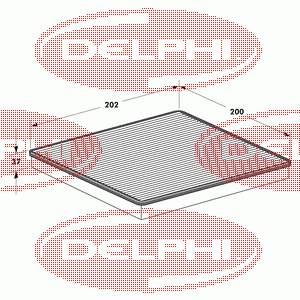 Filtro de habitáculo TSP0325080 Delphi