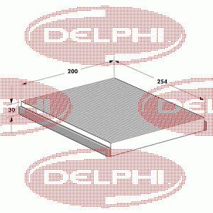 TSP0325085 Delphi filtro de habitáculo