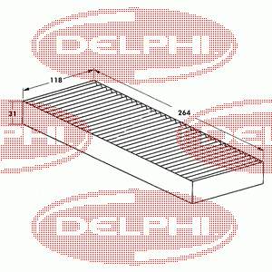 TSP0325105 Delphi filtro habitáculo