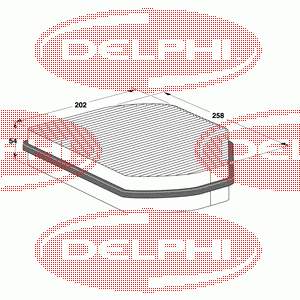 TSP0325107 Delphi filtro habitáculo