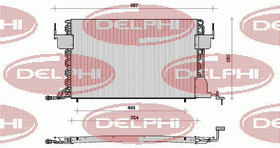 TSP0225021 Delphi condensador aire acondicionado