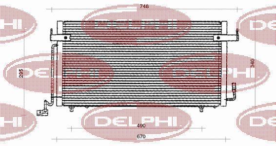 TSP0225117 Delphi condensador aire acondicionado