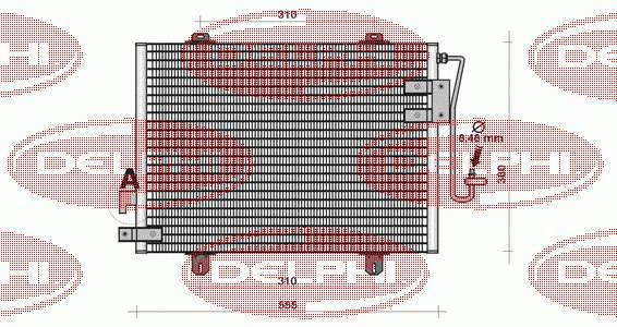 TSP0225131 Delphi condensador aire acondicionado