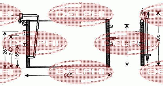 Condensador aire acondicionado TSP0225151 Delphi