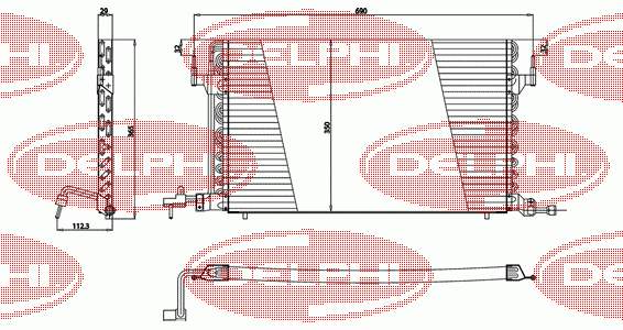 TSP0225176 Delphi condensador aire acondicionado