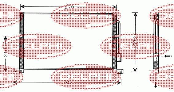 TSP0225419 Delphi condensador aire acondicionado