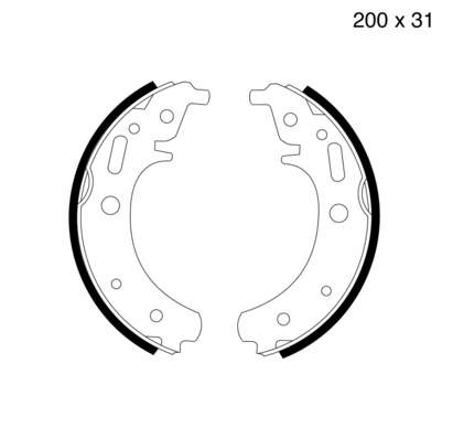 MG 999 Metzger zapatas de frenos de tambor traseras