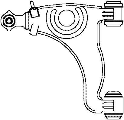 Brazo inferior izquierdo de la suspensión delantera A2013303807 Mercedes