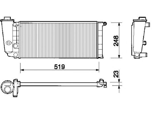 350213101000 Magneti Marelli radiador refrigeración del motor