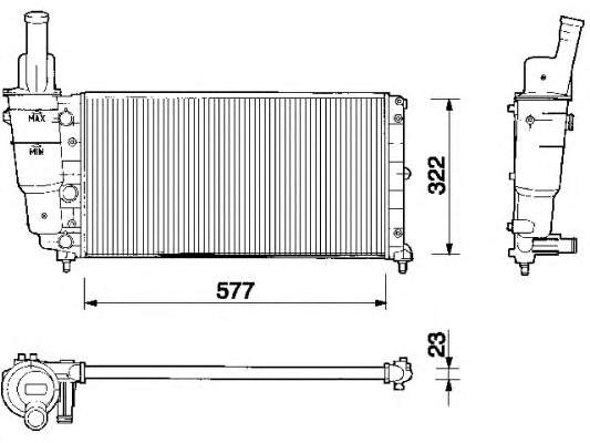 350213114000 Magneti Marelli radiador refrigeración del motor