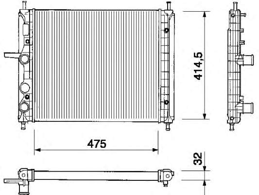 Radiador refrigeración del motor 301808A7 Polcar