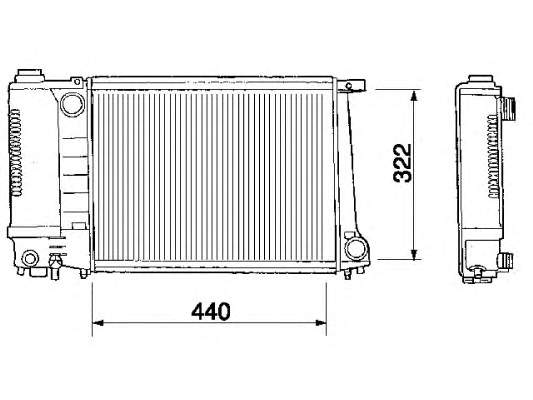 350213240000 Magneti Marelli radiador refrigeración del motor