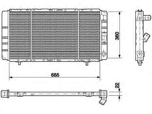 350213624000 Magneti Marelli radiador refrigeración del motor