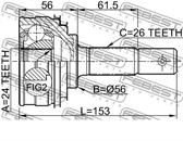 Junta homocinética exterior delantera Toyota Celica T16