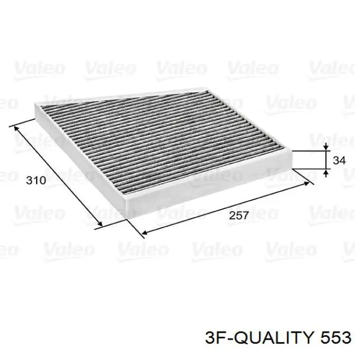 553 3F Quality filtro habitáculo