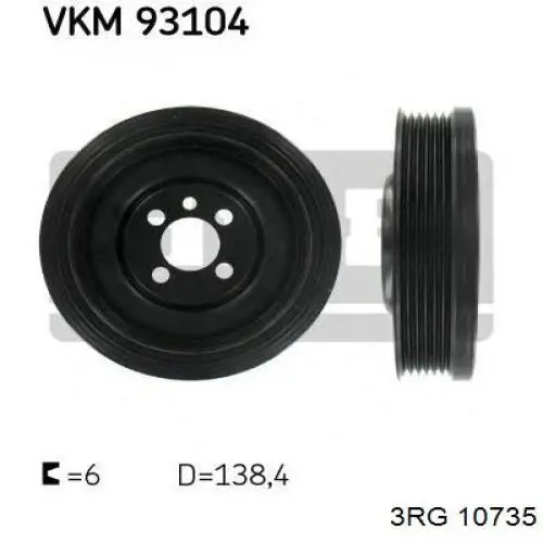 Comprar 10735 3RG Polea de la bomba de dirección asistida