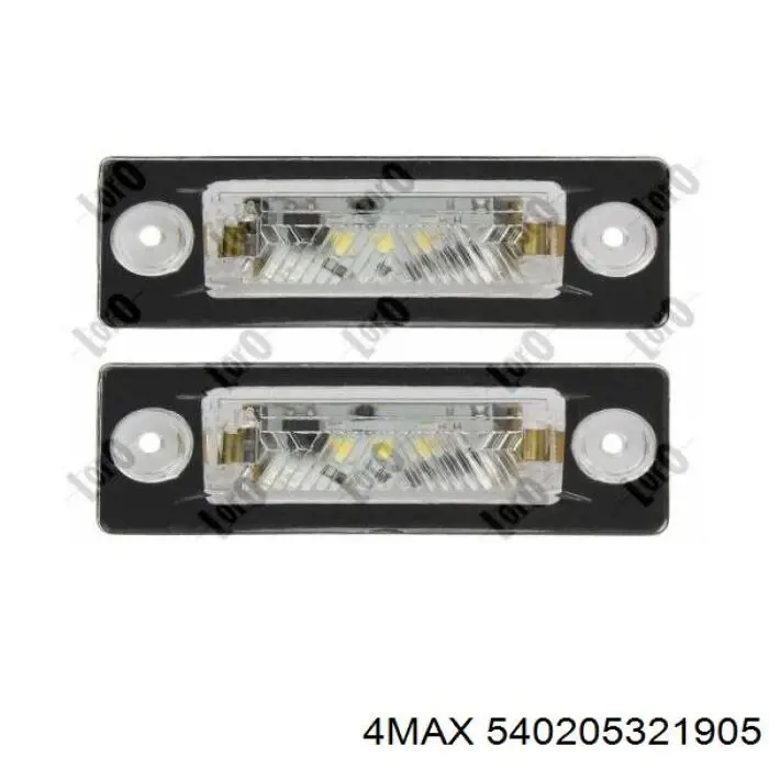 Luz matricula 9549957E Polcar