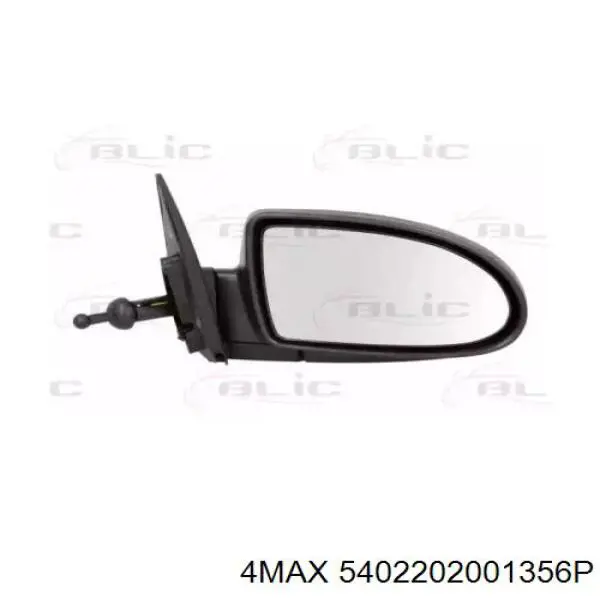 Espejo de retrovisor derecho 876201E000CA Hyundai/Kia
