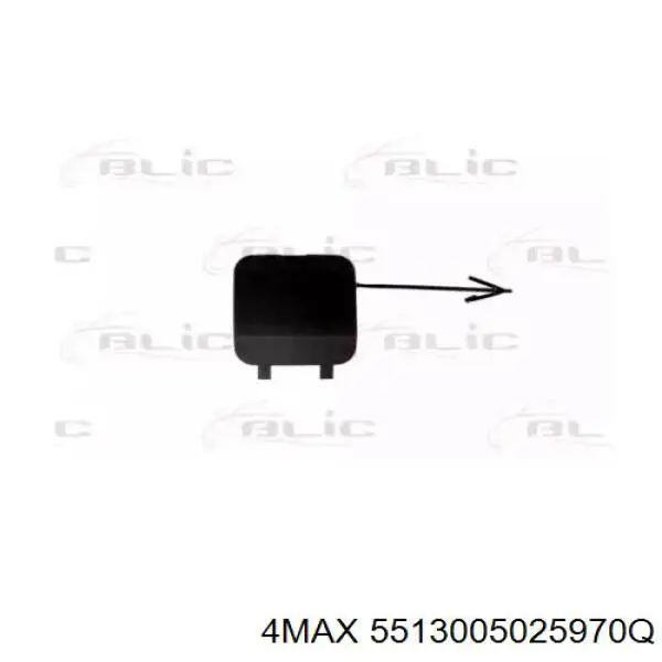 1405248 Opel Tapa de gancho de remolque trasero del parachoques