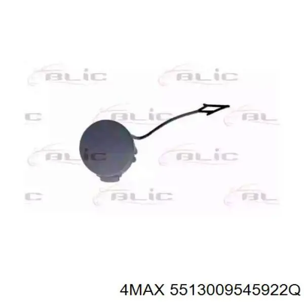 Cobertura de parachoques, enganche de remolque, delantera Volkswagen Touran 2 (1T3)
