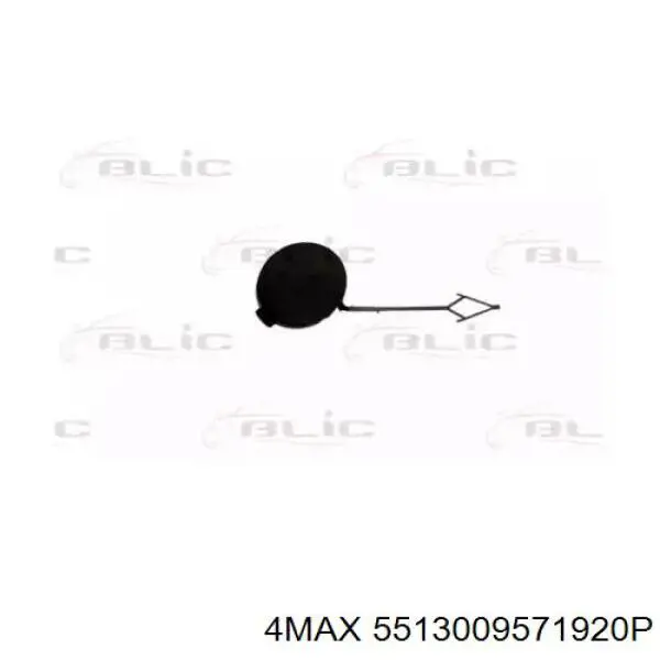 5513-00-9571920P 4max cobertura de parachoques, enganche de remolque, delantera