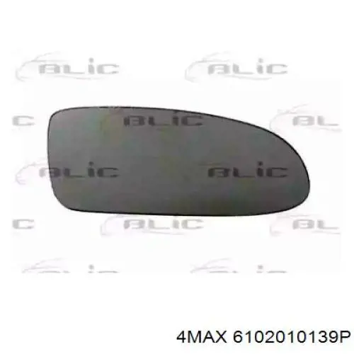 6102010139P 4max cristal de espejo retrovisor exterior derecho