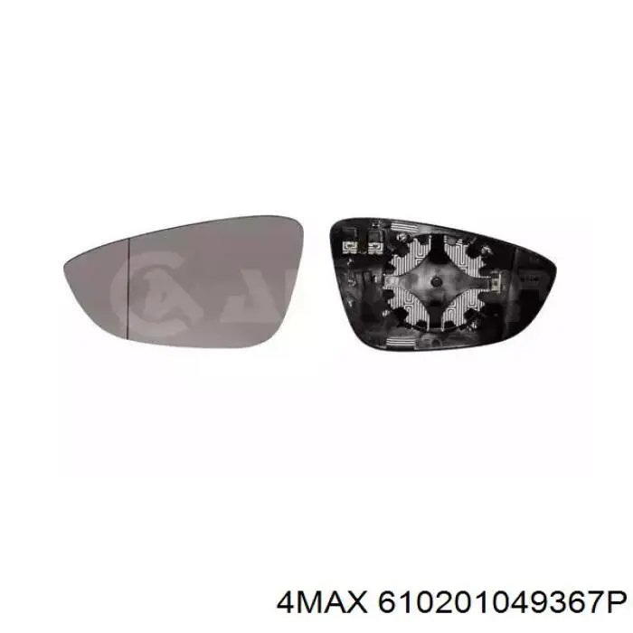 Cristal de espejo retrovisor exterior izquierdo 610201049367P 4max