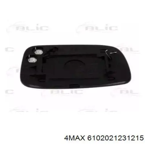 6102-02-1231215 4max cristal de espejo retrovisor exterior izquierdo