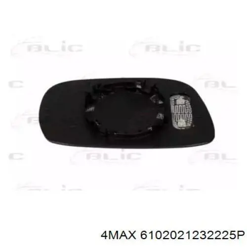 6102-02-1232225P 4max cristal de espejo retrovisor exterior derecho