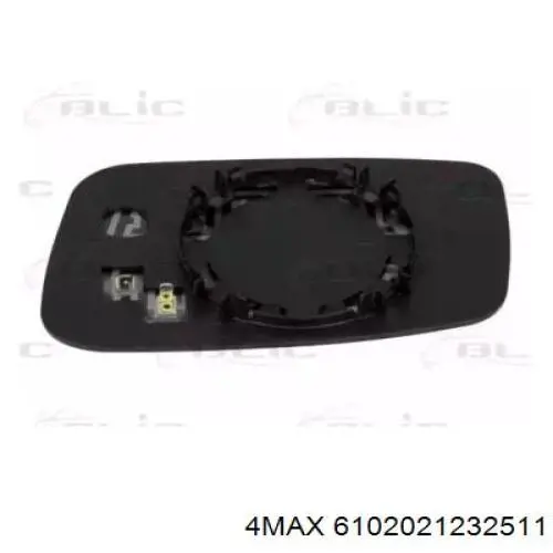 6102021232511 4max cristal de espejo retrovisor exterior derecho