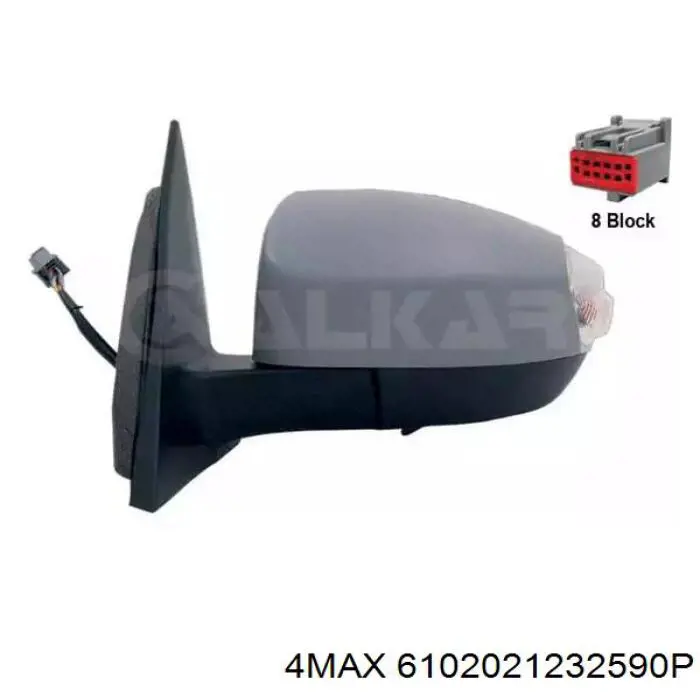 Cristal de retrovisor exterior derecho para Ford S-Max (CA1)