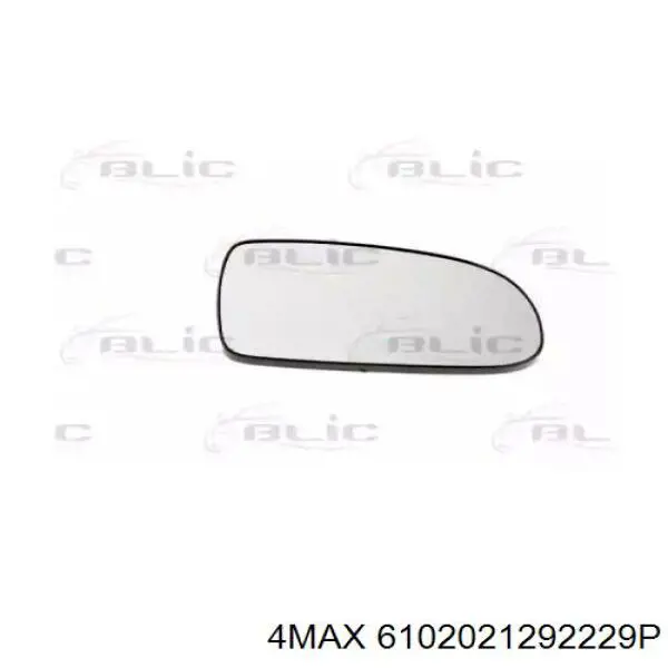 6102021292229P 4max cristal de espejo retrovisor exterior derecho