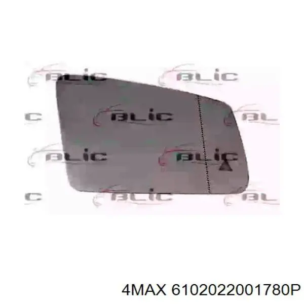 6102-02-2001780P 4max cristal de espejo retrovisor exterior derecho