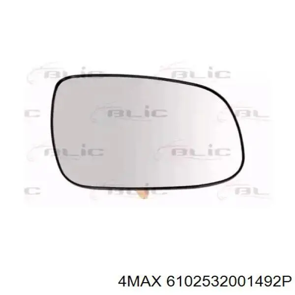 6102-53-2001492P 4max cristal de espejo retrovisor exterior derecho