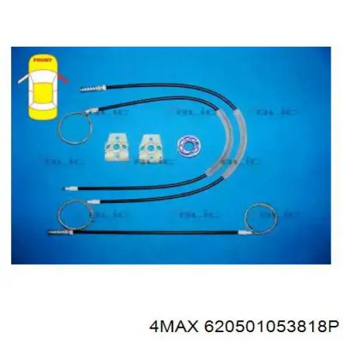 620501053818P 4max mecanismo de elevalunas, puerta delantera derecha