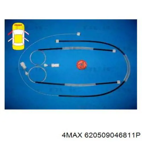 6205-09-046811P 4max mecanismo de elevalunas, puerta delantera izquierda