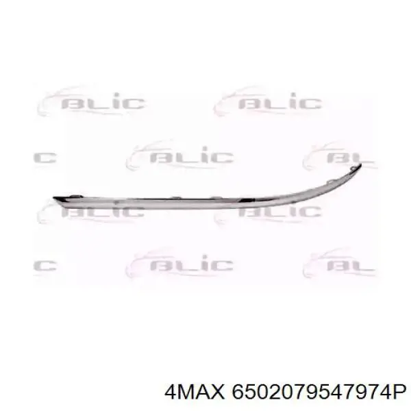 6502-07-9547974P 4max moldura de parachoques trasero derecho