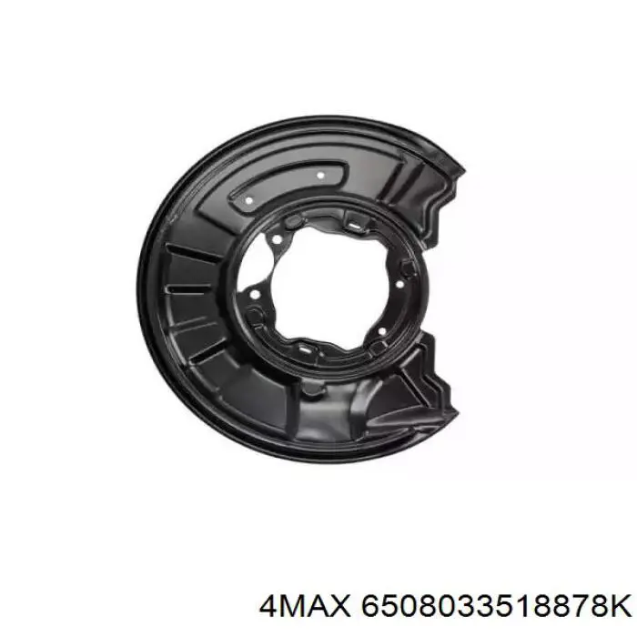 6508-03-3518878K 4max chapa protectora contra salpicaduras, disco de freno trasero derecho