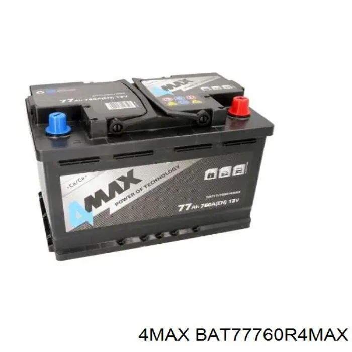 Batería de arranque 4max BAT77760R4MAX precio, desde 117,96 EUR