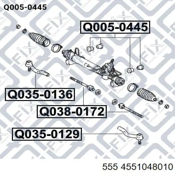 4551048010 555 cremallera de dirección